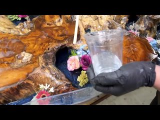 a person who makes tables of fresh flowers a korean resin table, where emotions meet with t ...